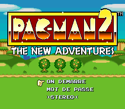 Pac-Man 2 - The New Adventures (France) Title Screen